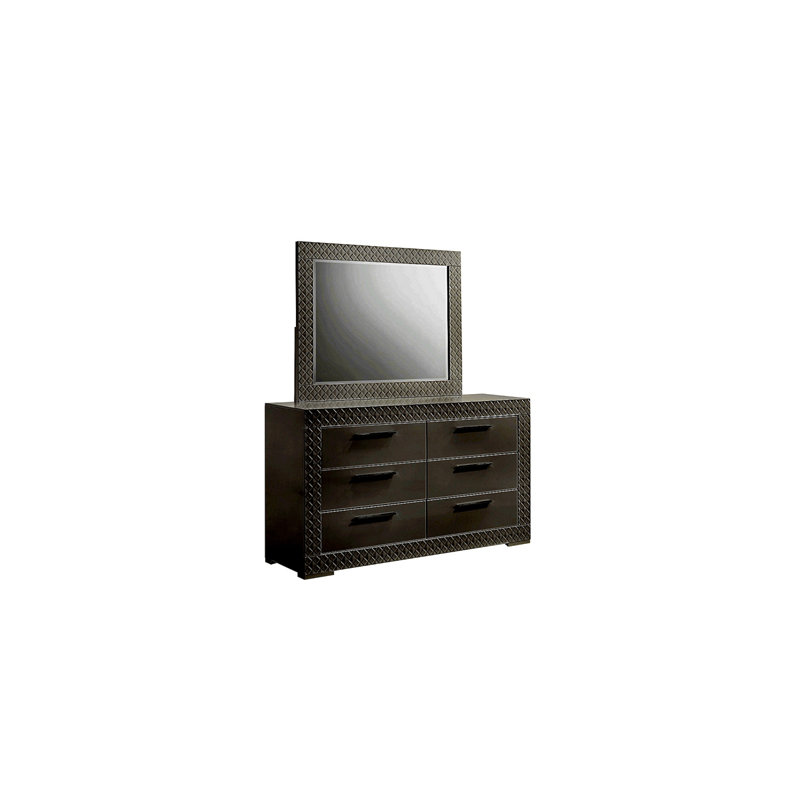 Miroir de style moderne en bois blanc Blanca