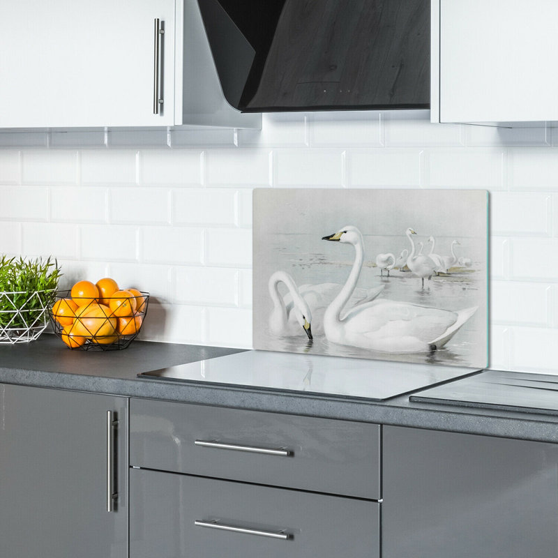 Paraiso Tempered Glass Swans Lake Chopping Board, 52cm x 60cm
