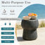 Tables de patio modernes, table d'appoint Mgo
