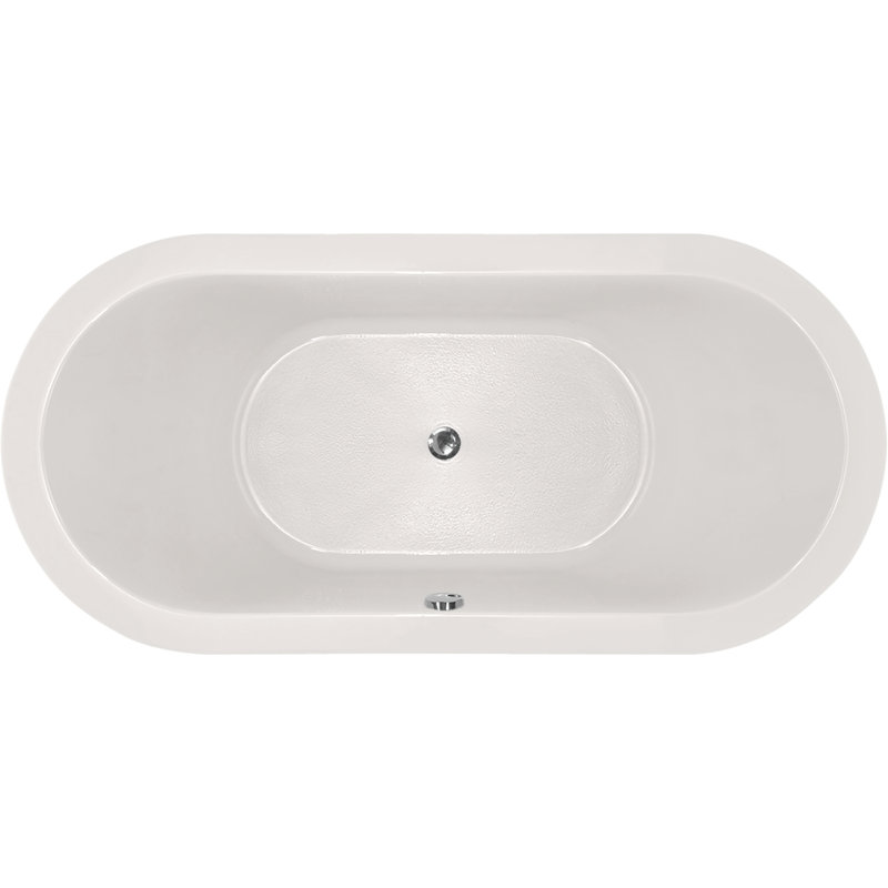 Elle 72'' L Bathtub, Bone, Polished Brass
