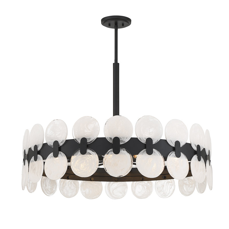  Boca 10-Light Chandelier in Matte Black, 10 Lights, 25" H x 35.5" W x 35.5" D