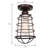 Diaundra Steel Semi Flush Mount-21350152