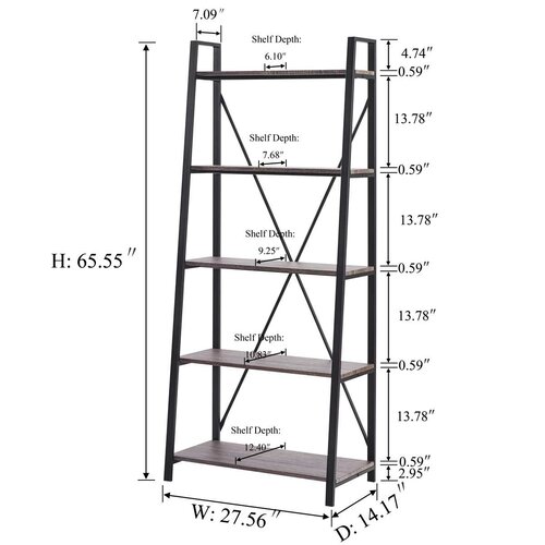 Gracie Oaks Ault Ladder Bookcase & Reviews | Wayfair