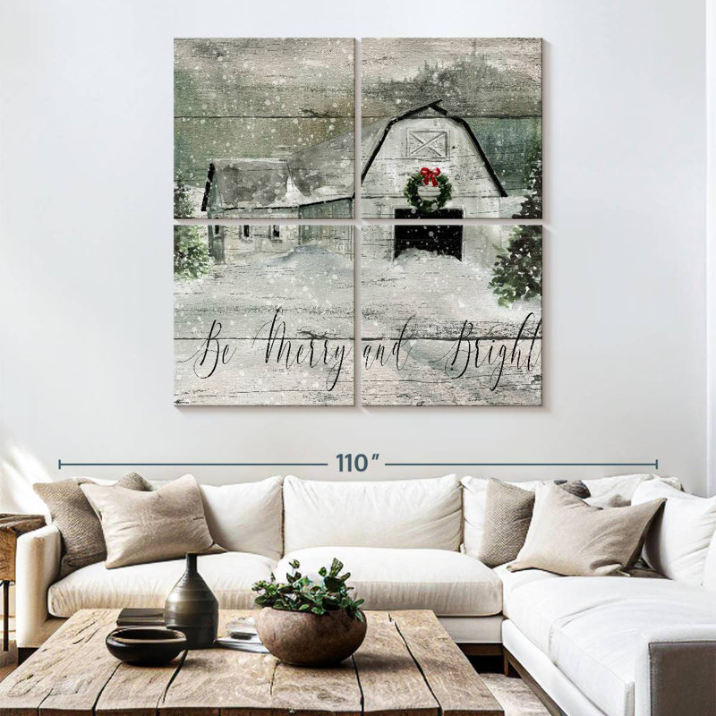 Lelend Merry And Bright Barn, 74" H x 74" W