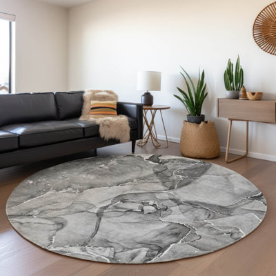 Premium Machine Washable Cerrito AMF519 Pewter Rug