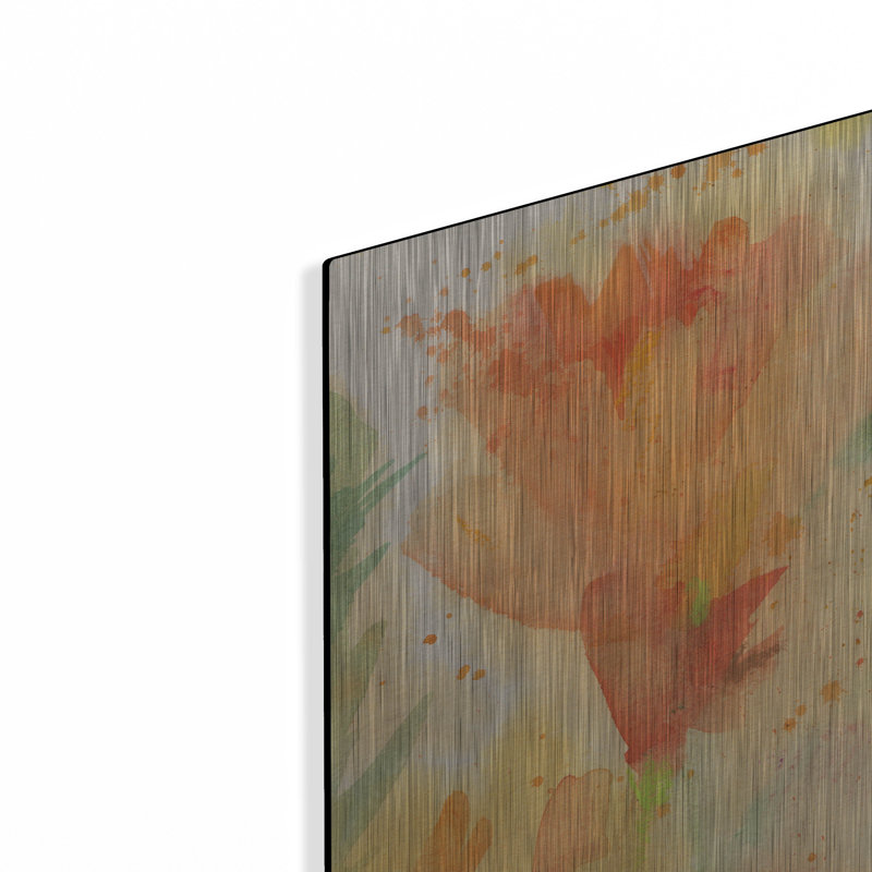 «Windblown Poppies # 1» par Sheila Golden, H 12 po x l 24 po