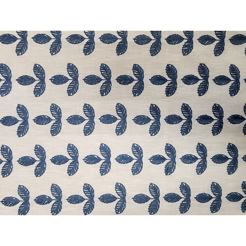 Coussin Birch Lane Trillium, Bleu floral, Plume