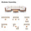 Ensemble de conversation modulaire avec coussins 7 pièces-464946896-464946898