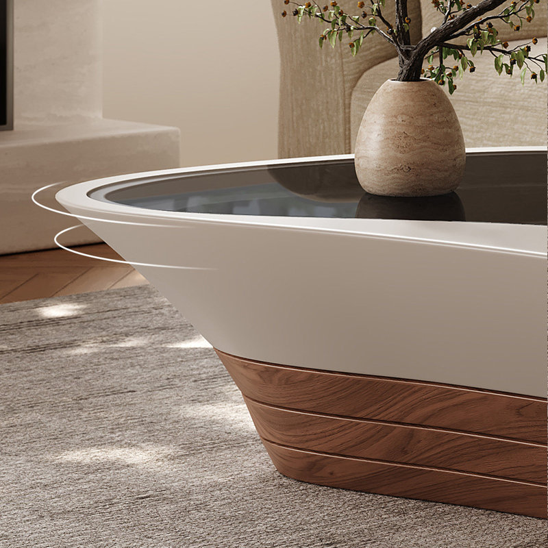 Grande table basse créative en forme de bateau durable