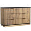 Armoire de rangement multifonctionnelle à six tiroirs avec présentoir de table et glissières lisses, 47,2 * 15,7 * 29,6 pouces, coins arrondis, pour l'organisation du salon de la chambre à coucher, matériau minimaliste