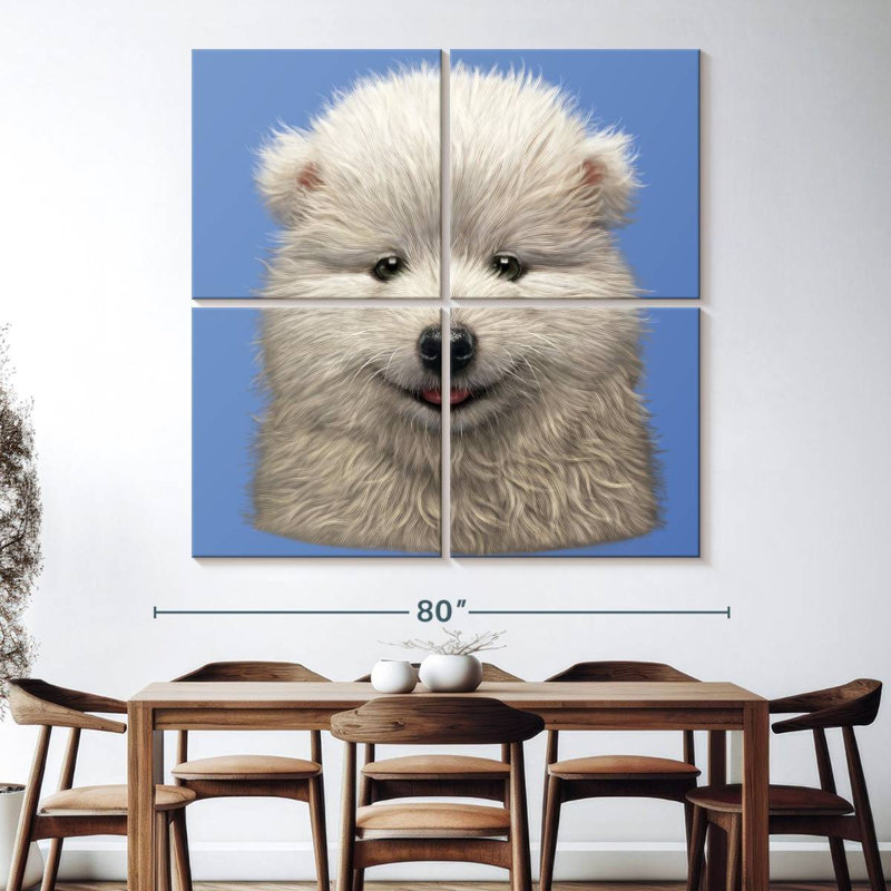 Brampt Samoyed Puppy, 74" H x 74" W