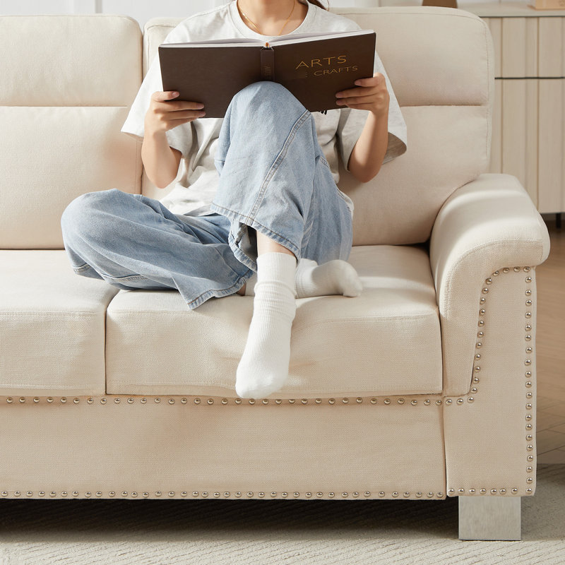 Canapés modernes spacieux, tissu molleton, design élégant pour la maison et le bureau