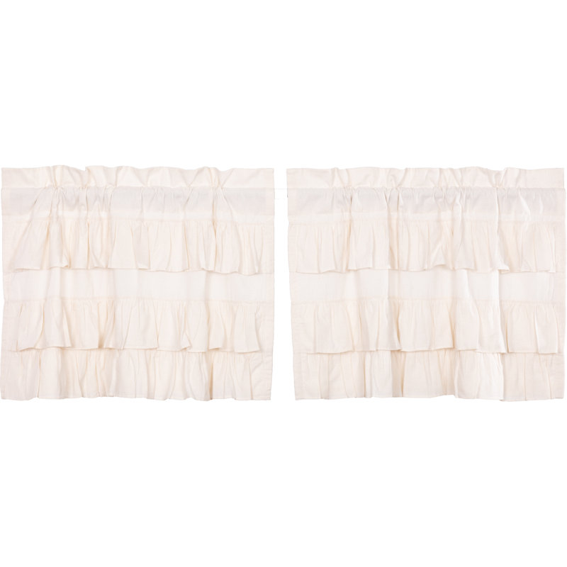 Rideau de café 72 po Sickels, L 72 po x L 24 po, Blanc antique
