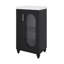 Meuble-lavabo moderne de 20 po avec lavabo en céramique et porte en verre, tablette réglable-1367988271