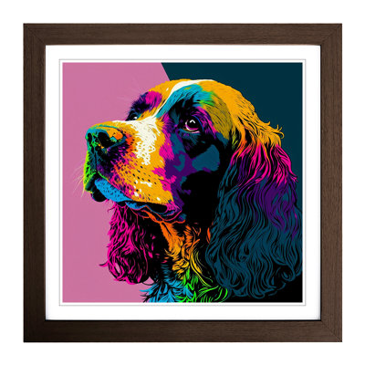 Cocker Spaniel Pop Art - Framed Print