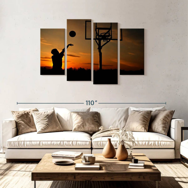Ballon de basketball Sirci Sunset, H 48 po x l 75 po
