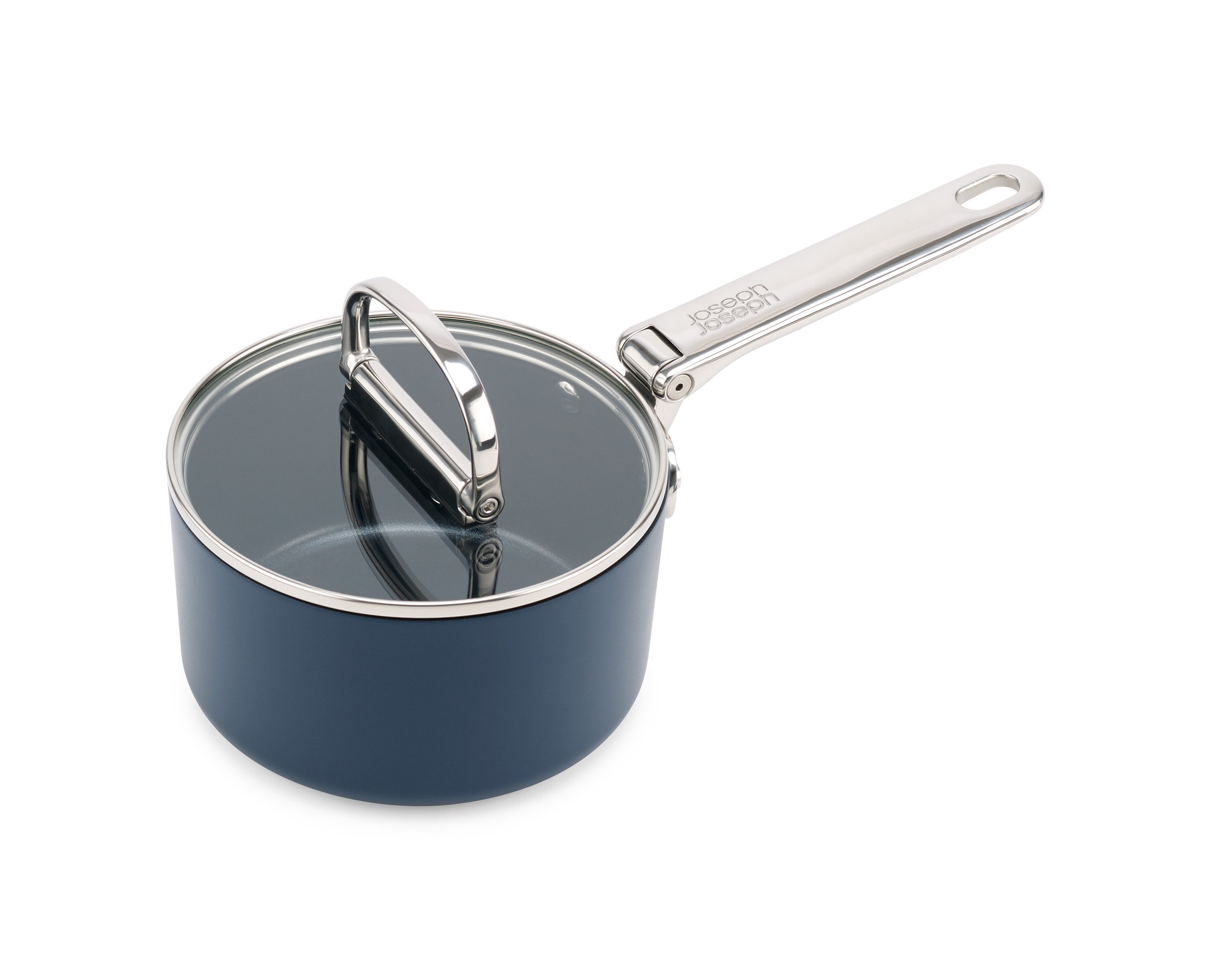 Joseph Joseph Space Ceramic NonStick Saucepan with Folding Handle and