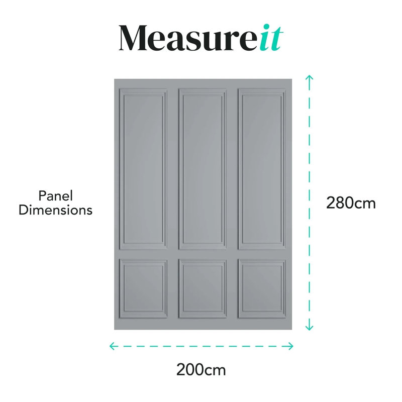 Superfresco Easy Stately Panel Print To Order Fixed Size 2.8m x 3m Mural, Grey