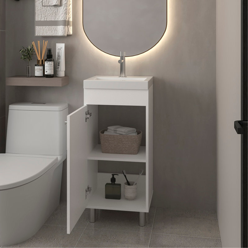 Meuble-lavabo, salle de bain (SANS ROBINET INCLUS), Noir
