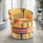 Velvet Swivel Barrel Chair-674379472