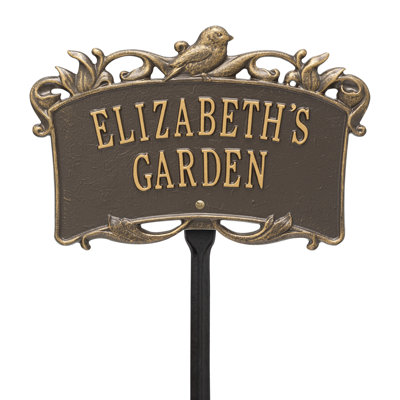 Song Bird Personalized Garden Sign