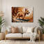 Chiens Norwich Terrier beige, art mural en métal-2135510622