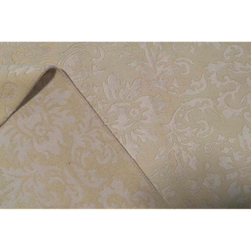 Damask Area Rug in Beige