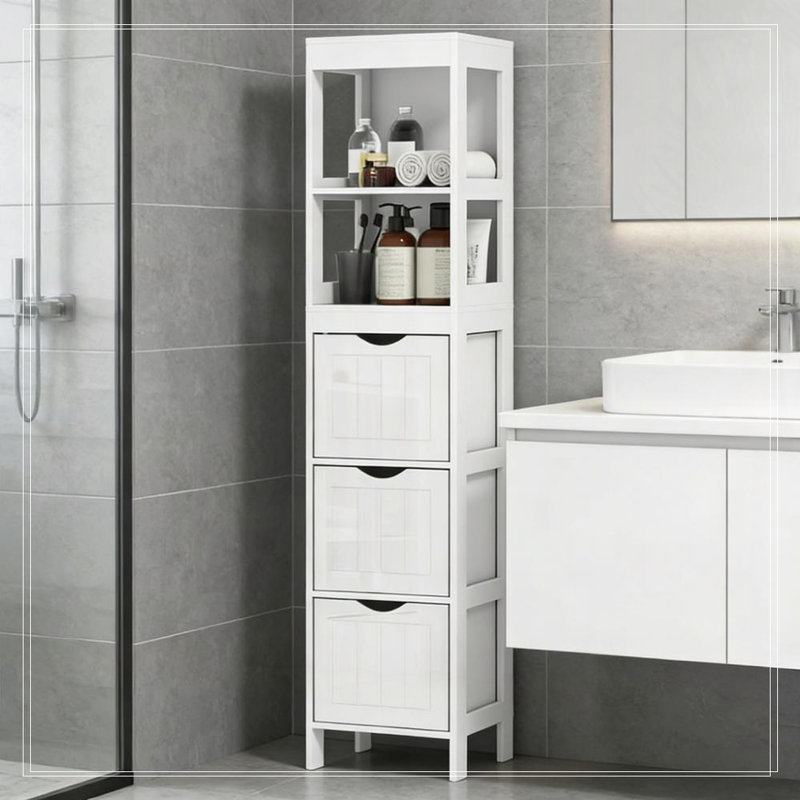 Narrow Bathroom Storage Cabinet