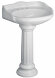 Vicki 35.5 Vitreous China Oval Pedestal Bathroom Sink with Overflow