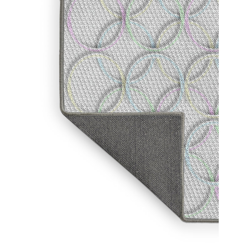 Tapis de surface grise tissé à la machine, Rectangle 4 pi x 6 pi