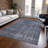 Emberith Blue Washable Indoor-Outdoor Rug - LOOMLAN-474390489