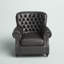 Fauteuil capitonné de 38,5 po de large Navas
