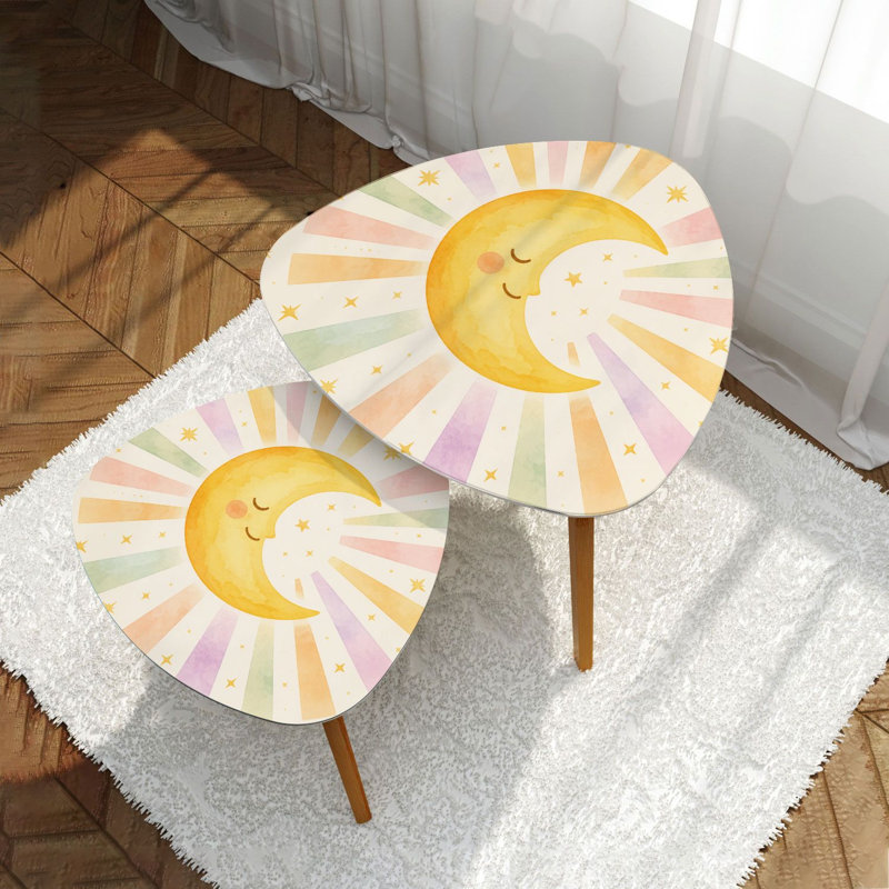 Ensemble de 2 tables basses gigognes Triangle