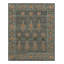 Rug & Kilim’S Block Print Rug, Teal And Gray Tones With Whimsical Floral Pattern-57733046