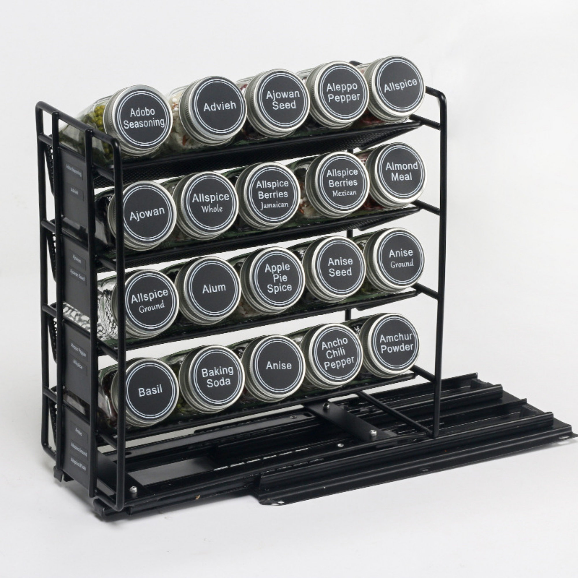 Prep & Savour 4-tier Slide Rail Spice Rack Organizer - Wayfair Canada