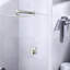 Robinet de douche mural en nickel brossé - laiton, valve incluse