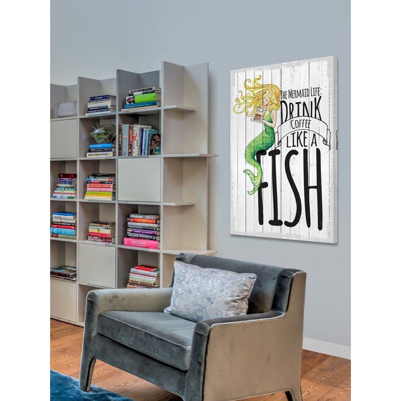 The Mermaid Life - Wrapped Canvas Print, 76cm H x 51cm W