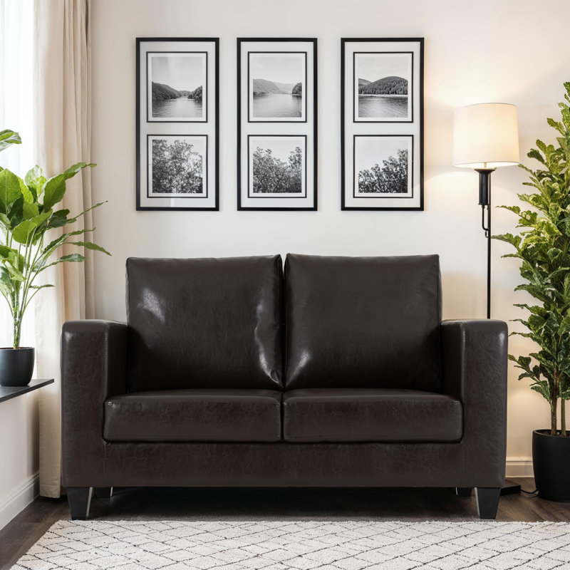 Layden 2 Seater Loveseat, Espresso Brown