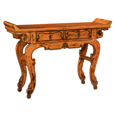Molloy 133 cm W Solid Wood Top Console Table