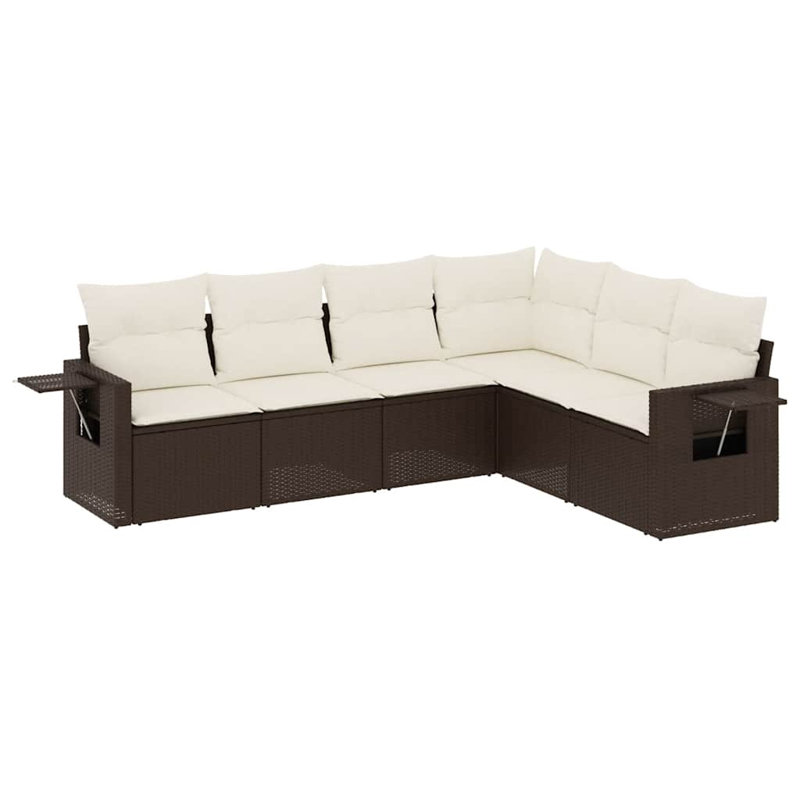 Vidaxl Garden Sofa Set Brown
