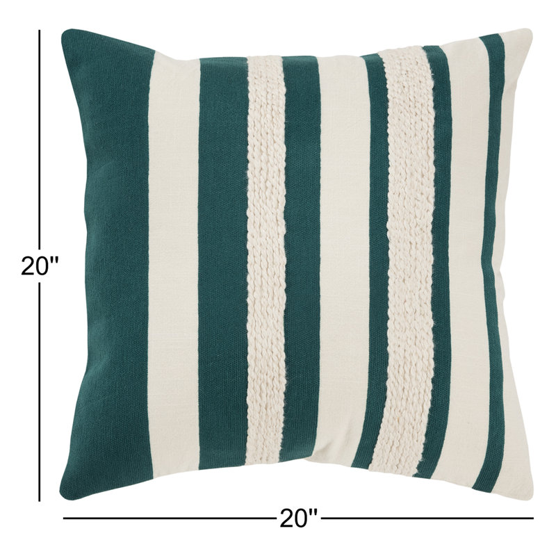 Housse et insert de coussin carré 100% coton Bessa