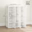 Penderie portative avec 8 compartiments, 2 tringles suspendues, blanc