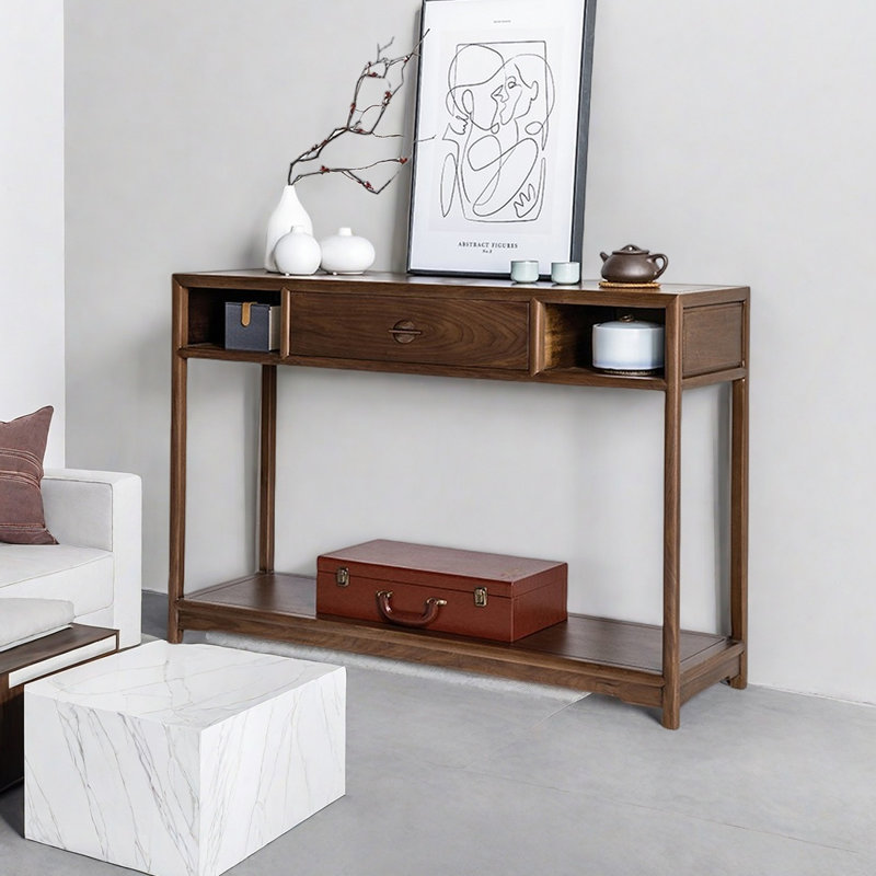 Nordic style minimalist solid wood console table