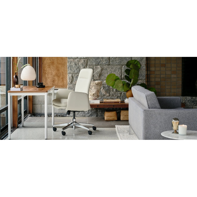 Softside Chair, Limestone, Chrome, 40.5"