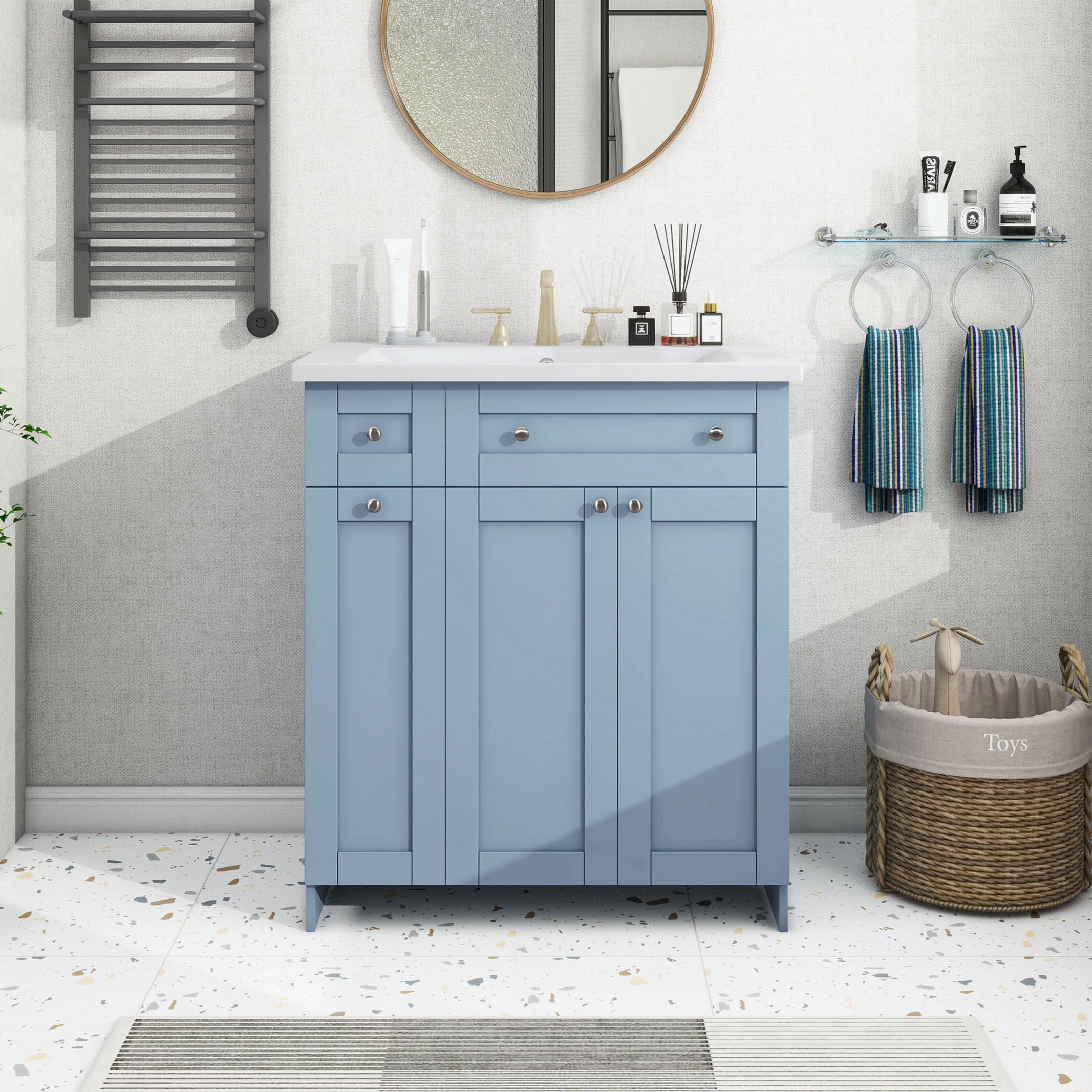 Wrought Studio Kaitly 30'' Single Bathroom Vanity with Resin Top | Wayfair