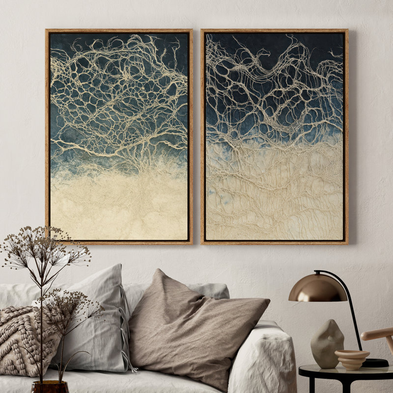 Framed Canvas Wall Art, Vintage Abstract Wall Canvas Prints 16"x24", 24" H x 16" W, Natural