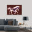 Cheval bleu galopant, impression abstraite, cheval moderne-129970522