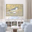 Bluebird sur Brank, noir et blanc, sur or, feuilles, baies, oiseau-445699718