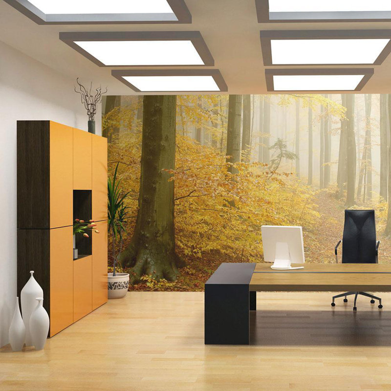 Forêt de datides - Murale d'automne, L 121 po x l 157 po