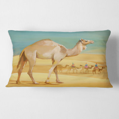 Coussin Camels In Desert - Farmhouse